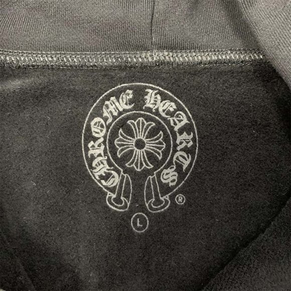 Chrome Hearts Shoulder Logo Zip Up Black Hooded Sweatshirt - Picture 7 of 15